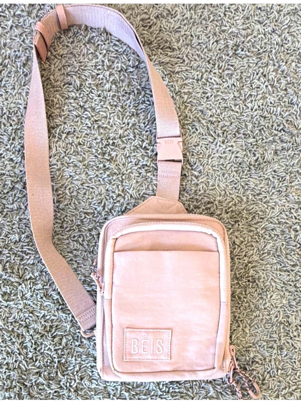 BEIS Blush Pink Crossbody Sling Bag
